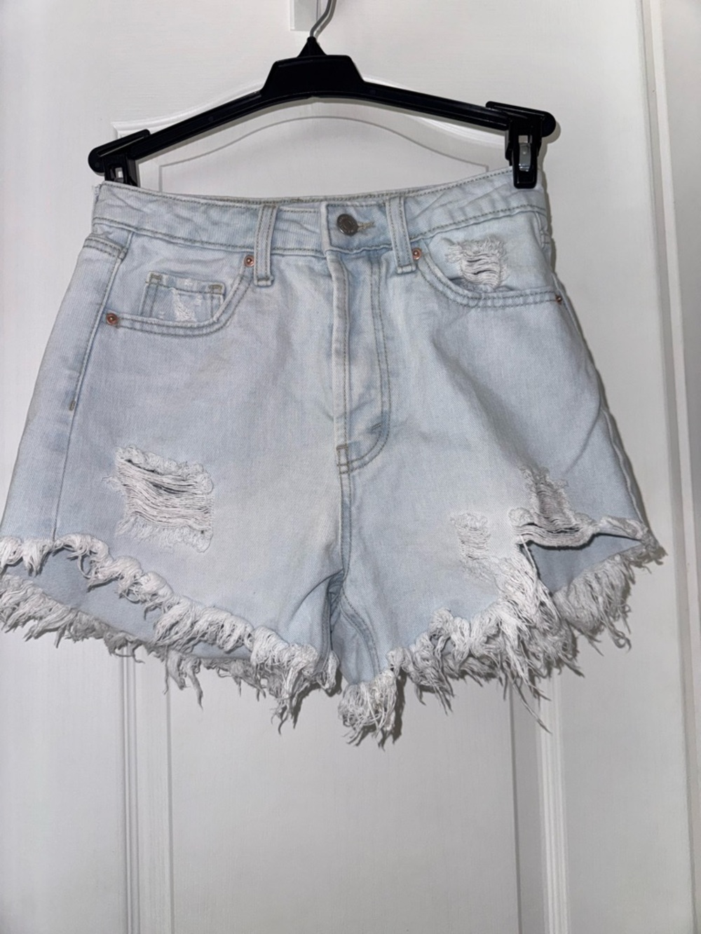 wild fable Light Blue Distressed Denim Shorts